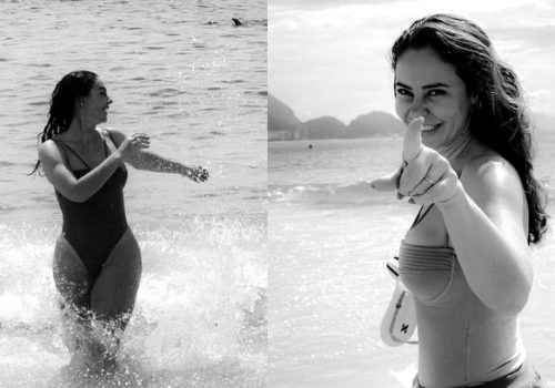 De maiô, Paolla Oliveira curte dia de praia: "É quase Carnaval"